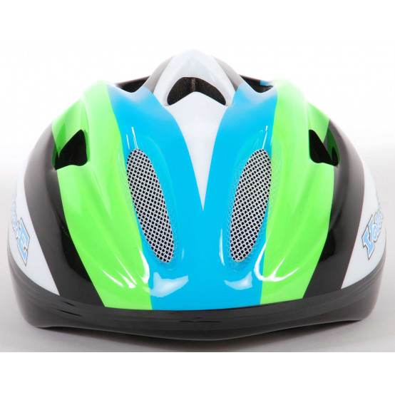 Volare Deluxe dětská helma na kolo, 51-55 cm, zelená/bílá/černá